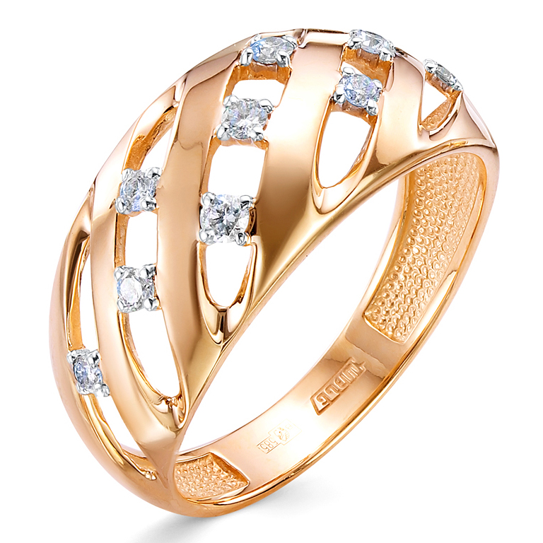 Кольцо, золото, бриллиант, 01-4615